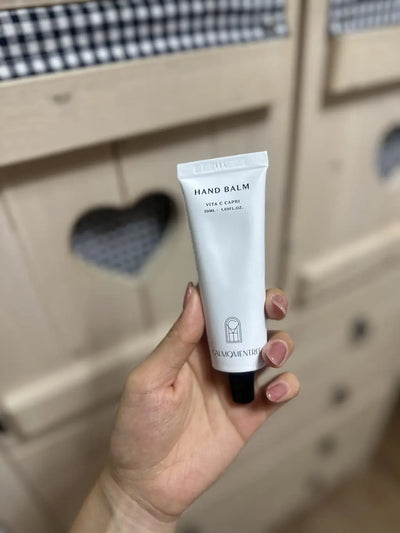 Vita C Capri Hand Balm in use